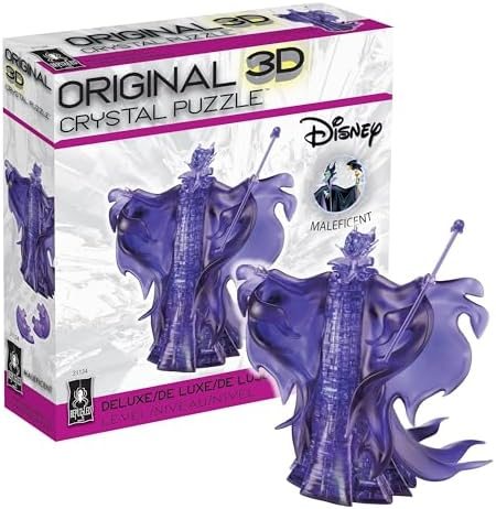 Disney Maleficent deluxe 3d crystal puzzle assembled on a work bench