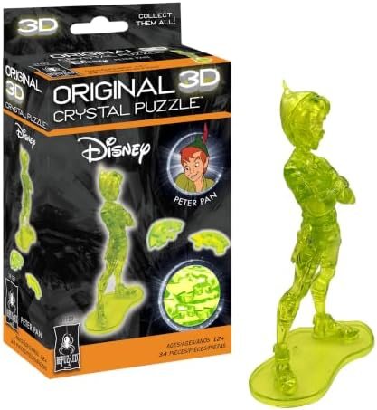 Disney Peter Pan original 3d crystal puzzle assembled on a work bench