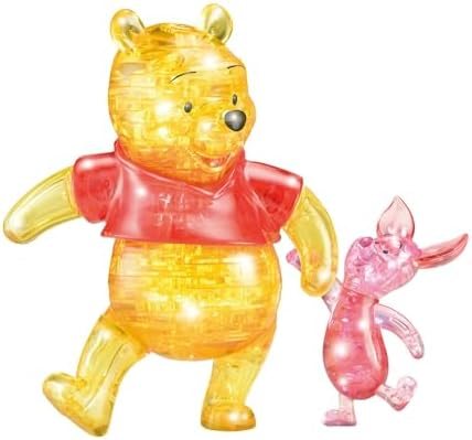 Disney Winnie the Pooh & Piglet deluxe 3d crystal puzzle assembled on a work bench