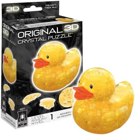 Duck original 3d crystal puzzle assembled on a work bench