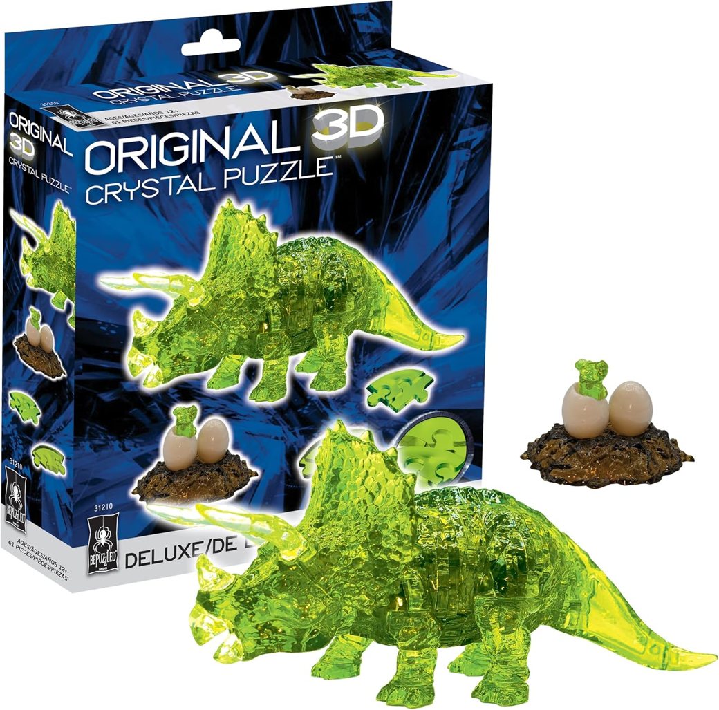 Green Triceratops & Baby view 2