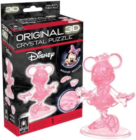 Minnie Mouse original 3d crystal puzzle assembled on a work bench